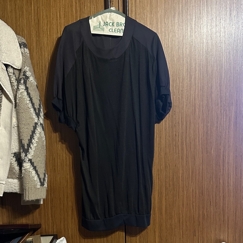 Clione Black and heather grey  Short Sleeve Dress